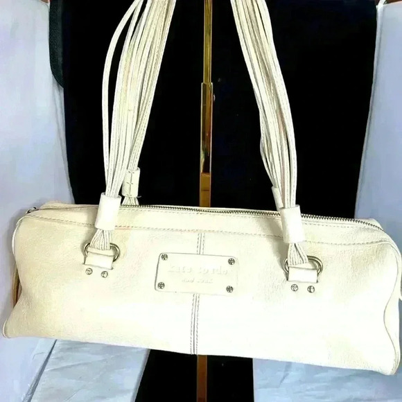 Kate Spade Cream Satchel w/ Multi Strand Handle and Tassle Zipper - Picture 1 of 9